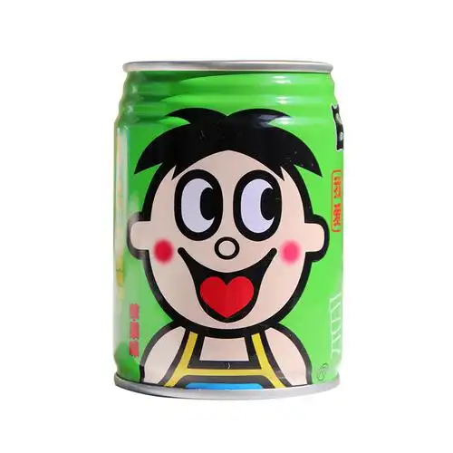 牛奶旺仔苹果果味果汁复原调制245ml绿罐整箱含乳饮料