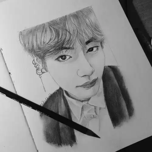 bts01防弹少年团金泰亨手绘