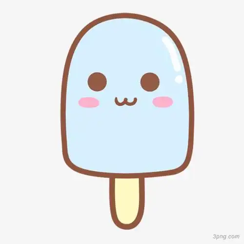 卡通蓝色雪糕png素材透明免抠图片其他元素
