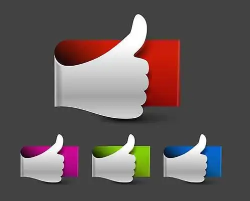 大拇指手势标签设计