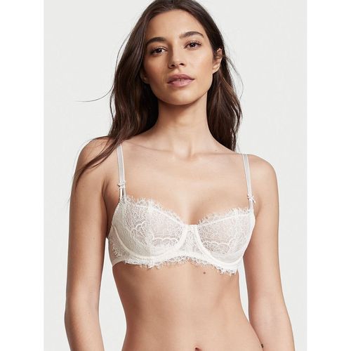 维多利亚的秘密victorias secret象牙色|系带无衬里蕾丝文胸