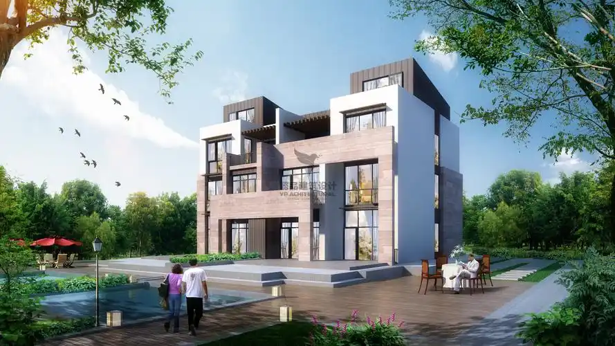 室内装修意向在这样一个现代风格的独栋双拼别墅里,业主可以随意选择