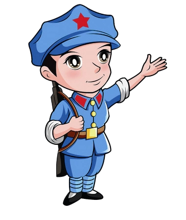 卡通手绘八一建军节红军解放军八路军英雄