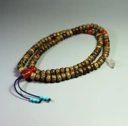 佛缘(07期):藏式珠串挂饰专场 藏传老星月菩提108粒佛珠