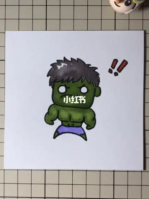 浩克的儿童简笔画彩色