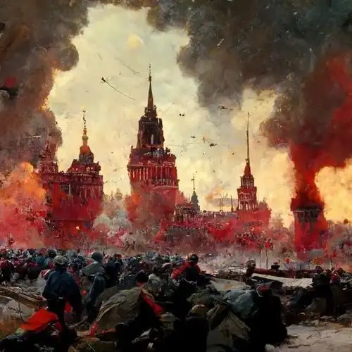 莫斯科保卫战绘画作品