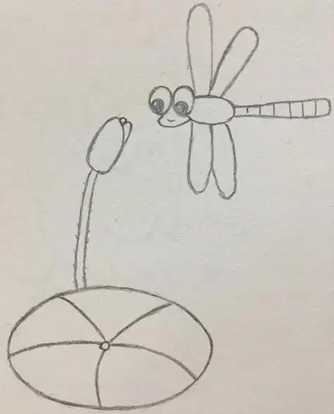 荷塘与蜻蜓简笔画最简单的荷花蜻蜓简笔画简笔画蜻蜓的画法动物简笔画