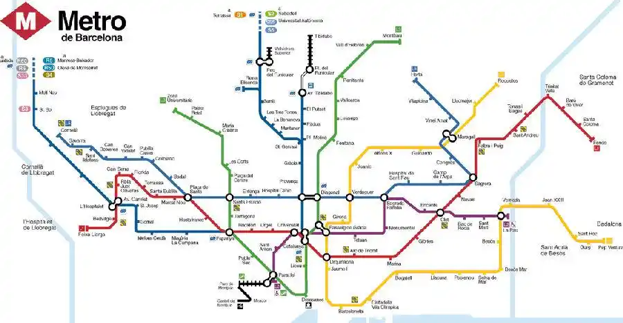 西班牙马德里巴塞罗那地铁图及ave高铁图
