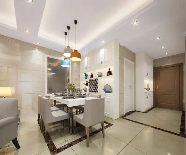 家庭餐厅装修效果图片 简约吊灯装修效果图片