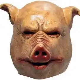 新款跨境万圣节猪八戒猪头面具乳胶舞会派对恶搞恐怖头套鬼节