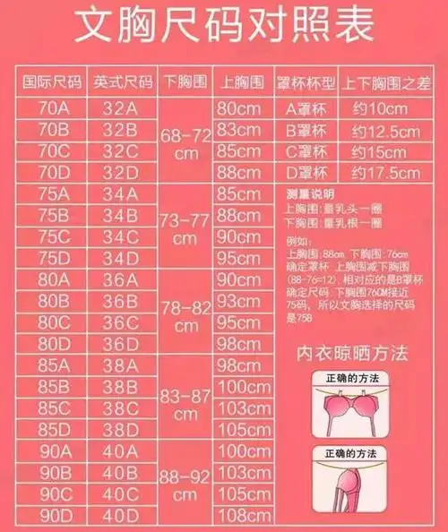 胸围90c罩杯是多少厘米90c胸围是多少厘米尺码对照表多图