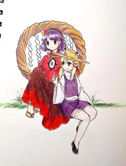 帽子画小了…东方project八坂神奈子泄矢诹访子诹访神奈废神组热度(35