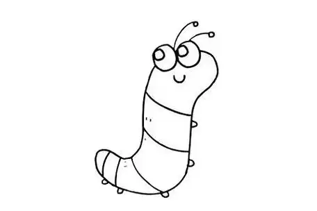 毛毛虫简笔画超简单的毛毛虫简笔画步骤图教程