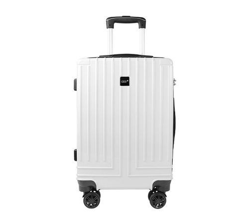 nici旅行箱行李箱拉杆箱手提箱20寸白色简约箱子万向轮海关锁