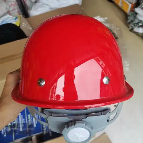 玻璃钢圆型印字logo安全帽abs/pe劳保工地建筑用透气劳保头盔工地