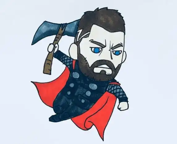 雷神q版怎么画_雷神q版简笔画画法步骤教程