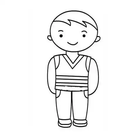 幼儿园男生头像简笔画