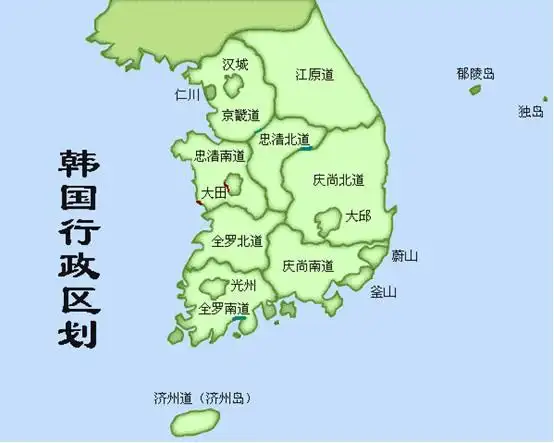 韩国地图全图
