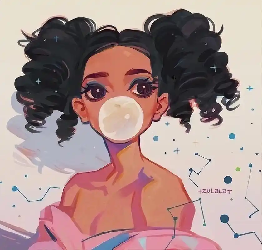 高冷霸气御姐风的潮酷元素动漫女生头像