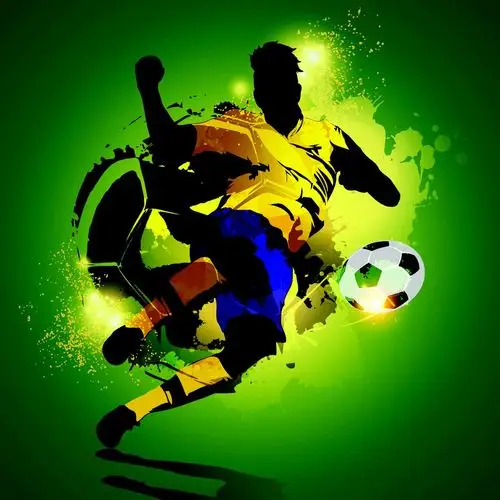 巴西足球运动员插画