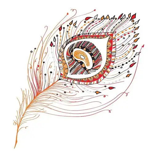 白色羽毛插画_白色羽毛手绘插画设计网