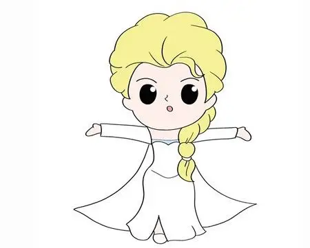 冰雪奇缘艾莎公主简笔画