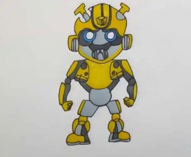 一起跟着老师来画大黄蜂