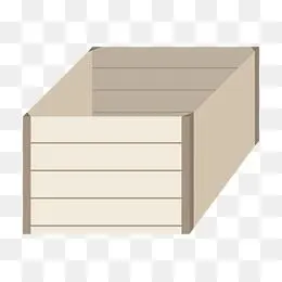 卡通手绘米色的盒子