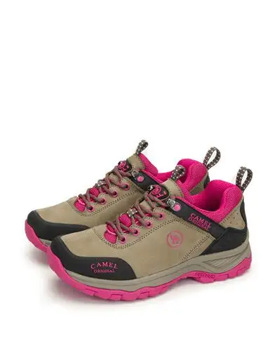 骆驼牌耐磨防滑 情侣款徒步鞋 时尚拼色  休闲女鞋女运动鞋