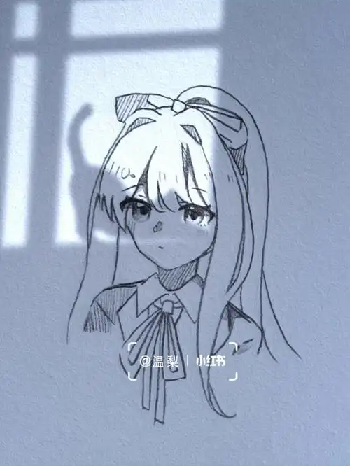 简笔画 步骤图#简笔画  #简笔画教程  #动漫人物手绘  #绘画  #残梦不