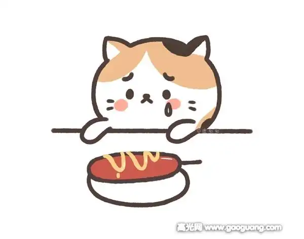 吃货猫咪简笔画图片,猫咪简笔画图片集