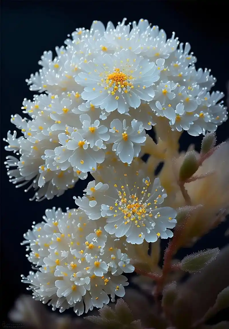 迎春花露珠晶莹剔透超喜欢