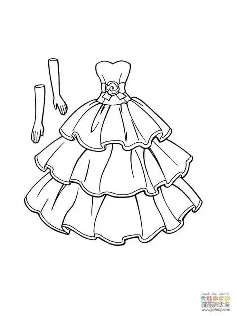 公主鞋子简笔画