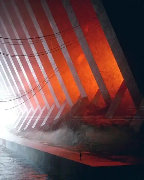 画师stuz0r笔下的67676767艺术绘兼具神明与科幻的巨物压迫感