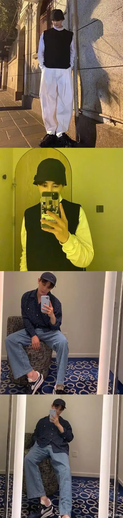 摄影技巧多图预警男生对镜自拍姿势合辑