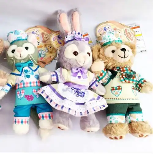 包邮达菲熊雪莉玫史黛拉站姿画家猫星黛露毛绒公仔玩具娃娃挂件