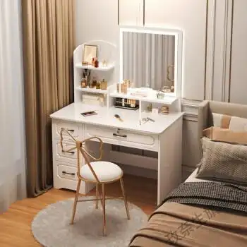 梳妆台卧室现代简约收纳一体化妆台主卧ins风化妆桌7天无理由退换3年