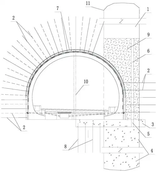 侧跨无充填型狭长浅底溶洞段的隧道修建方法