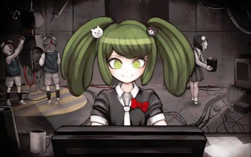 参考例图病娇萝莉的角色设计立绘,想要弹丸论破这种风格的感觉 (参考