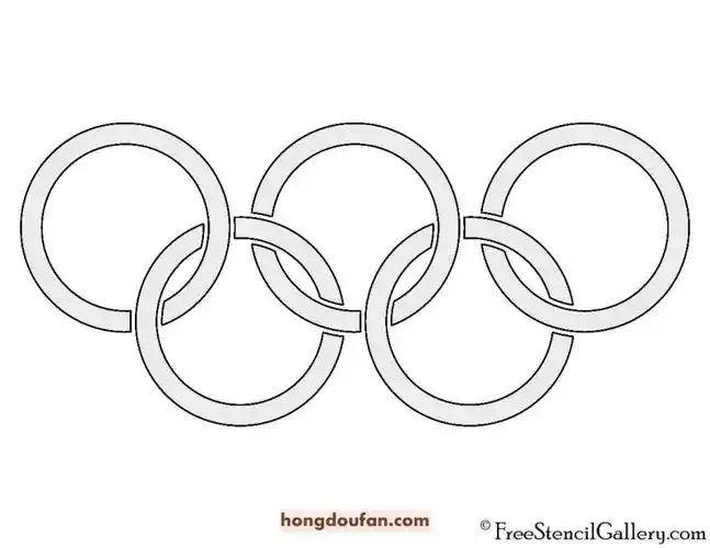 7张奥运五环卡通儿童简笔画