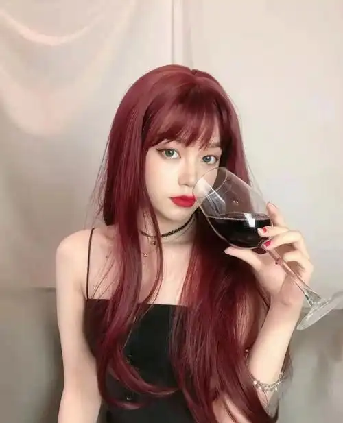 今日推荐发色香槟酒红