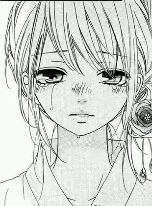 女孩流眼泪简笔画