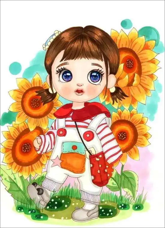 可爱的马克笔娃娃#动漫人物绘画 #少儿美术教育 #可爱卡通  - 抖音