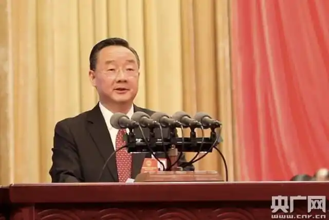 甘肃省省长唐仁健作政府工作报告(央广网记者 王妍 摄)