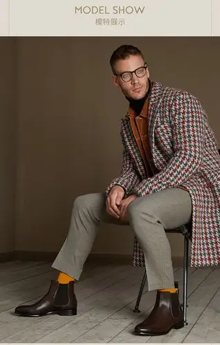 mastrozavatti男靴 意大利进口商务休闲切尔西靴男士靴子男式皮鞋