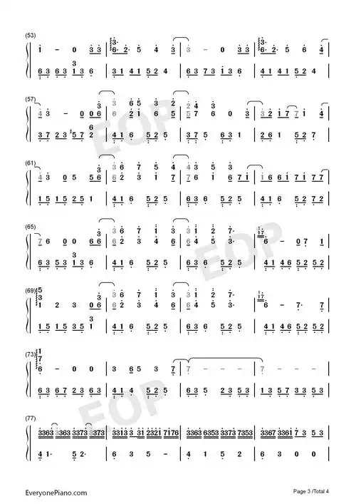 小说撒野同人歌曲双手简谱预览3-钢琴谱文件(五线谱,双手简谱,数字谱