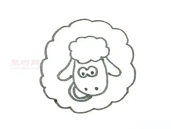 小羊肖恩怎么画最简单一步一步教你画小羊肖恩简笔画
