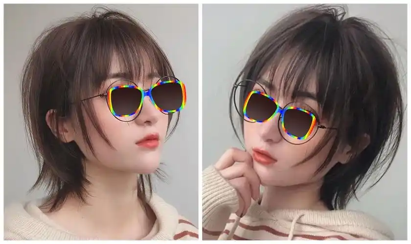 的一款修颜短碎发,短款蓬松的发丝,看起来很有感觉,加上凌乱感的层次