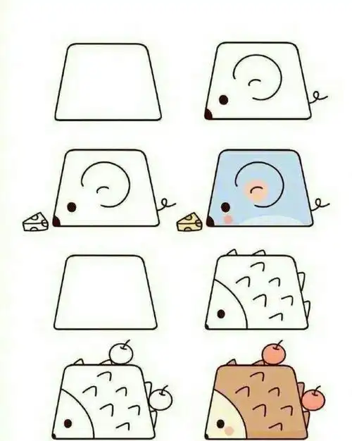 【童心童画】田幼中班绘画——梯形创意画