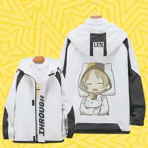 帐兜帽风衣猫咪老师秋冬韩版中长款卫衣披风加绒外套动漫0人付款168